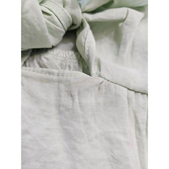 Zara Peplum Cropped Deep V-Neck Halter Top Mint Green Size Small - Picture 11 of 11